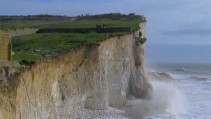 Derrumbe cerca de turistas